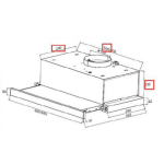 Baumatic TEL612X 60厘米 1100m³/h 拉趟式抽油煙機